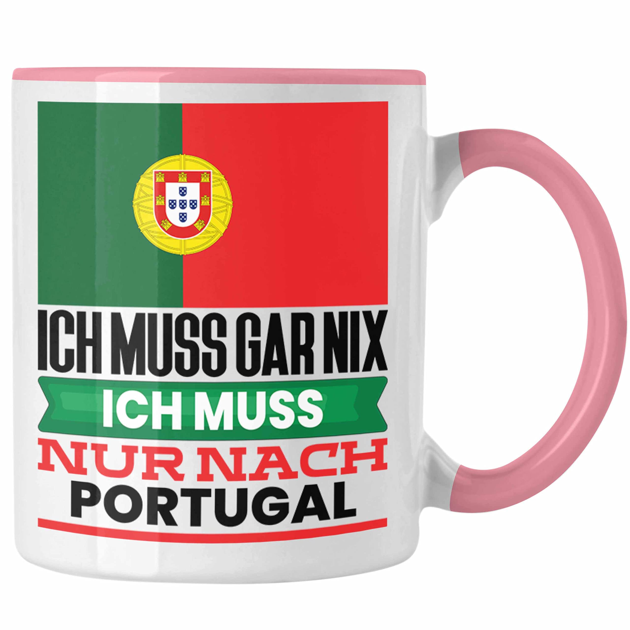 Trendation Griechenland Tasse – 'Ich Muss Gar Nix Ich Muss Nur Nach Griechenland', Spülmaschinenfest