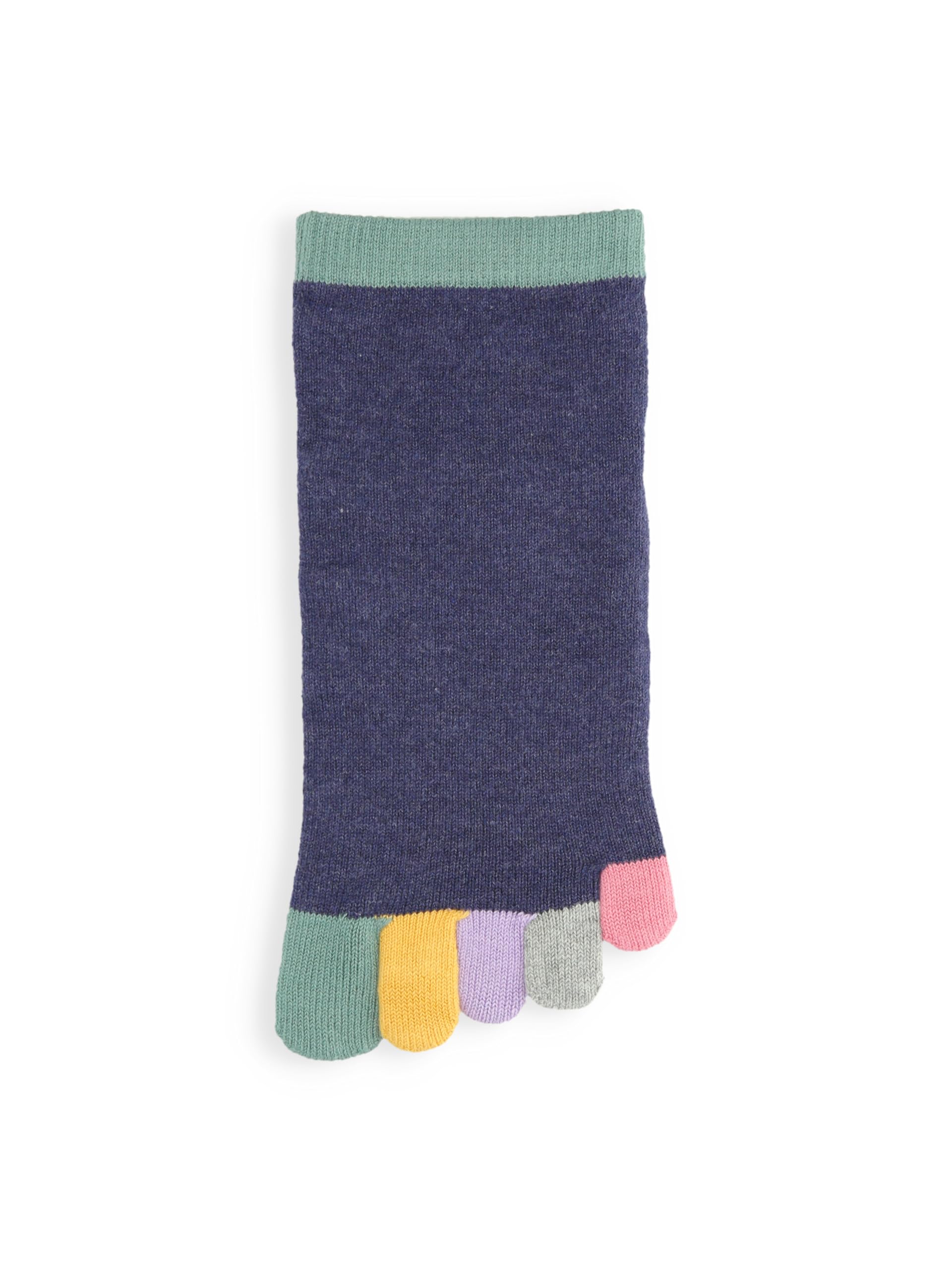 Tabio Rainbow Five Finger Toe Socks Indigo Blue Women Made in Japan