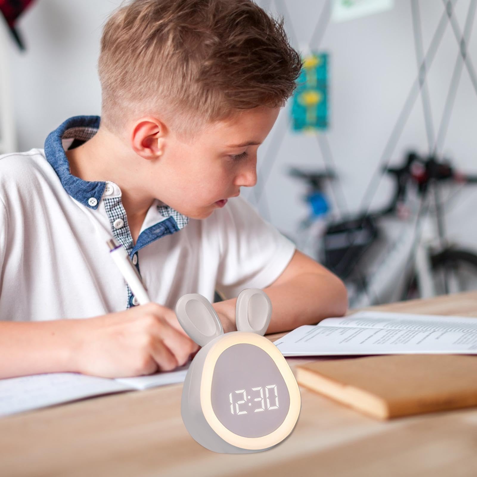 Wecker für Kinder, süßer Wecker - Kinderuhren für Schlafzimmer,Nachtlichtuhr für Kleinkinder, Digitaluhren für Schlafzimmer, USB-Aufladung für Schlafzimmer, Nachttisch
