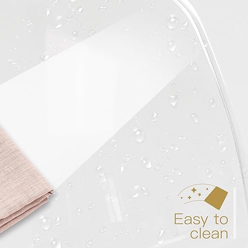 Miniatura 48 de Silla de escritorio de acrílico transparente, moderna, pequeña, con ruedas, linda silla de plástico sin brazos, silla de plástico Lucite para el