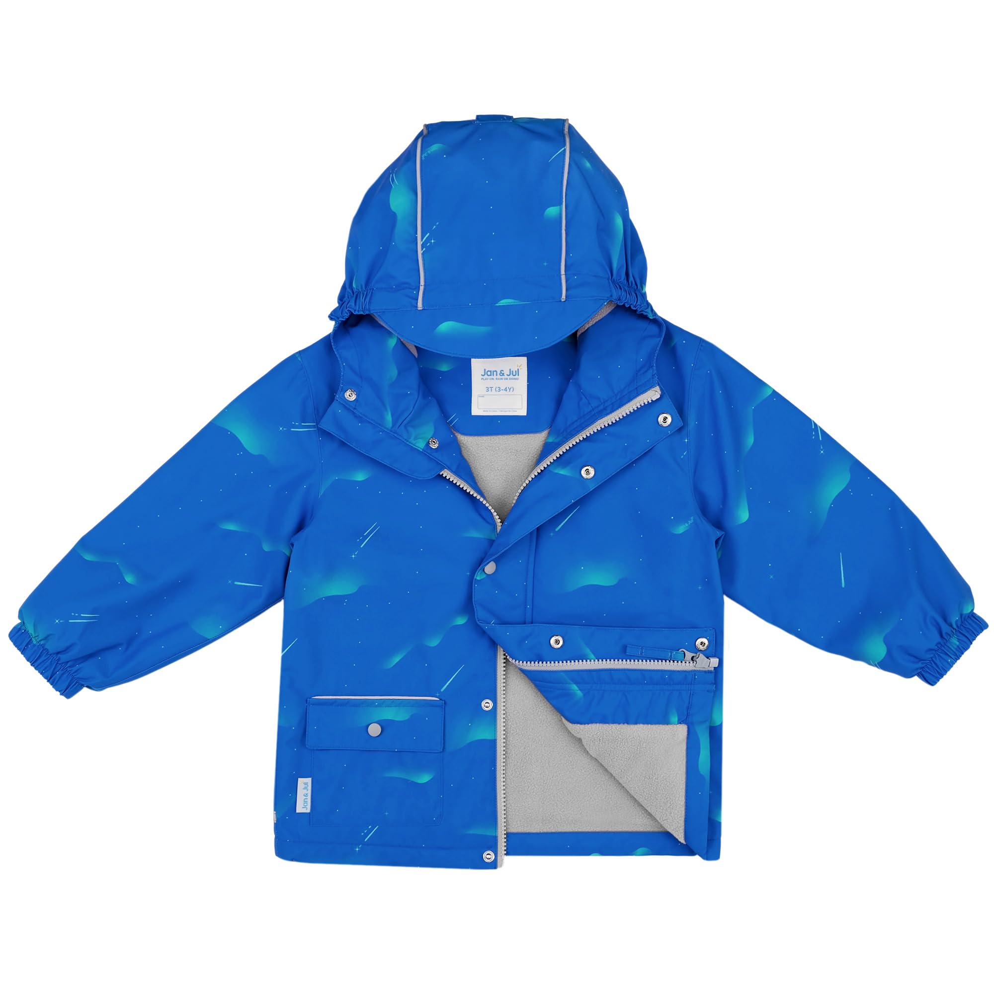 JAN &amp; JUL Waterproof Cozy-Dry Rain Jacket for Kids
