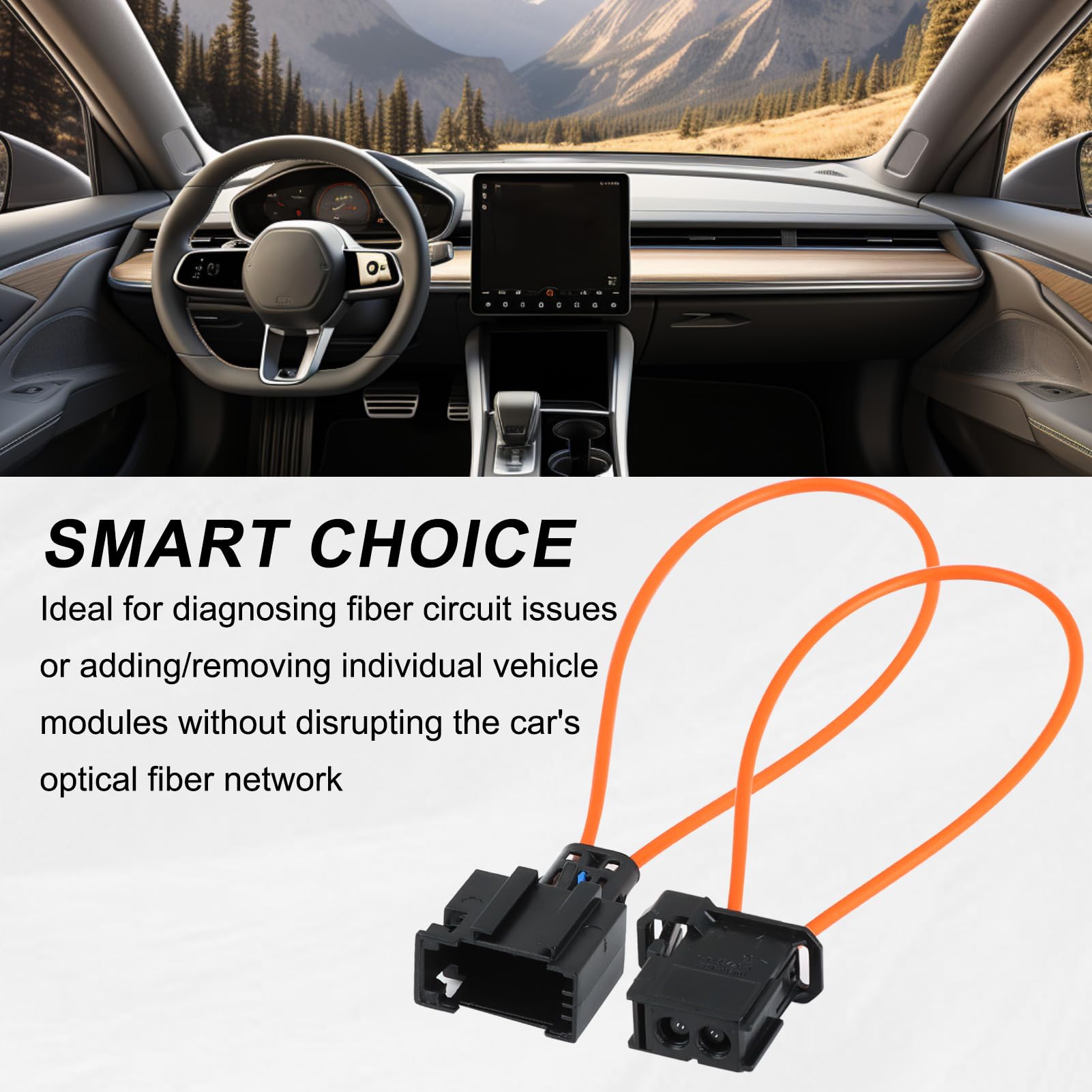 2 Pièces Adaptateur Mâle Et Femelle De Dérivation De Boucle De Most Fibre Optique Pour Automobiles 86400664