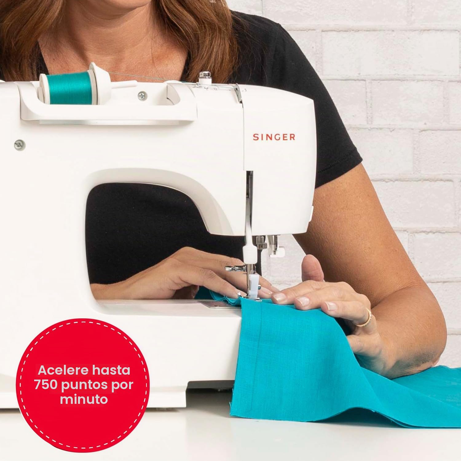 Singer M3205 - Máquina de coser, color blanco