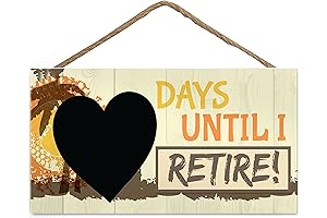 Retirement Countdown Chalkboard Countdown Hanging Plaque
