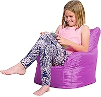 Vista 290 de Posh Creations Puf estructurado cómodo para jugar, leer y ver la televisión, Malibu Lounge, tela de lona para colorear, criaturas