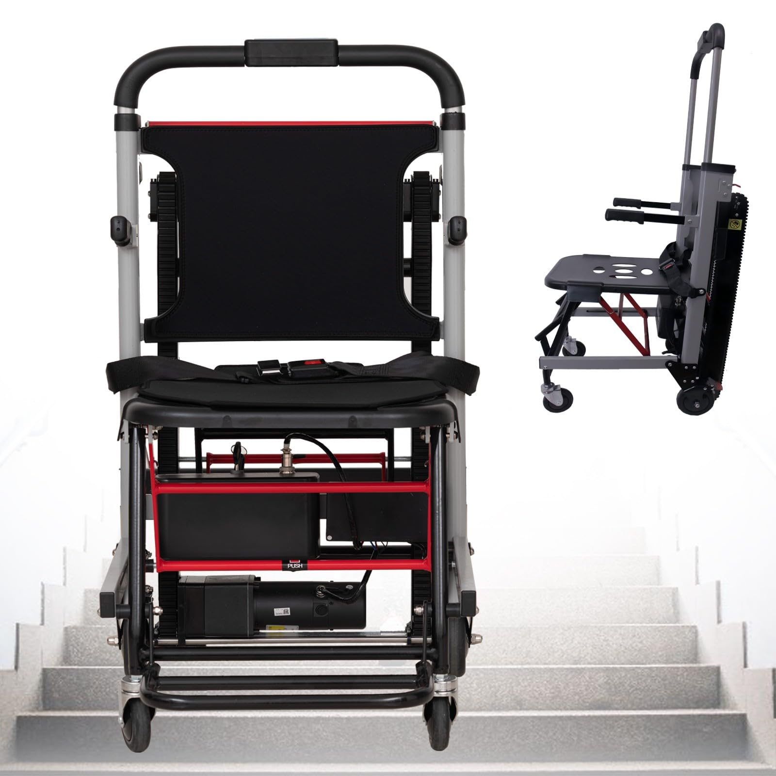 Silla Salvaescaleras Portátil,Silla para Subir Y Bajar Escaleras,Silla Eléctrica para Subir Escaleras,Incluye Batería De Litio De 13 Ah,Capacidad De Carga 159 Kg/350 Lbs 13Ah