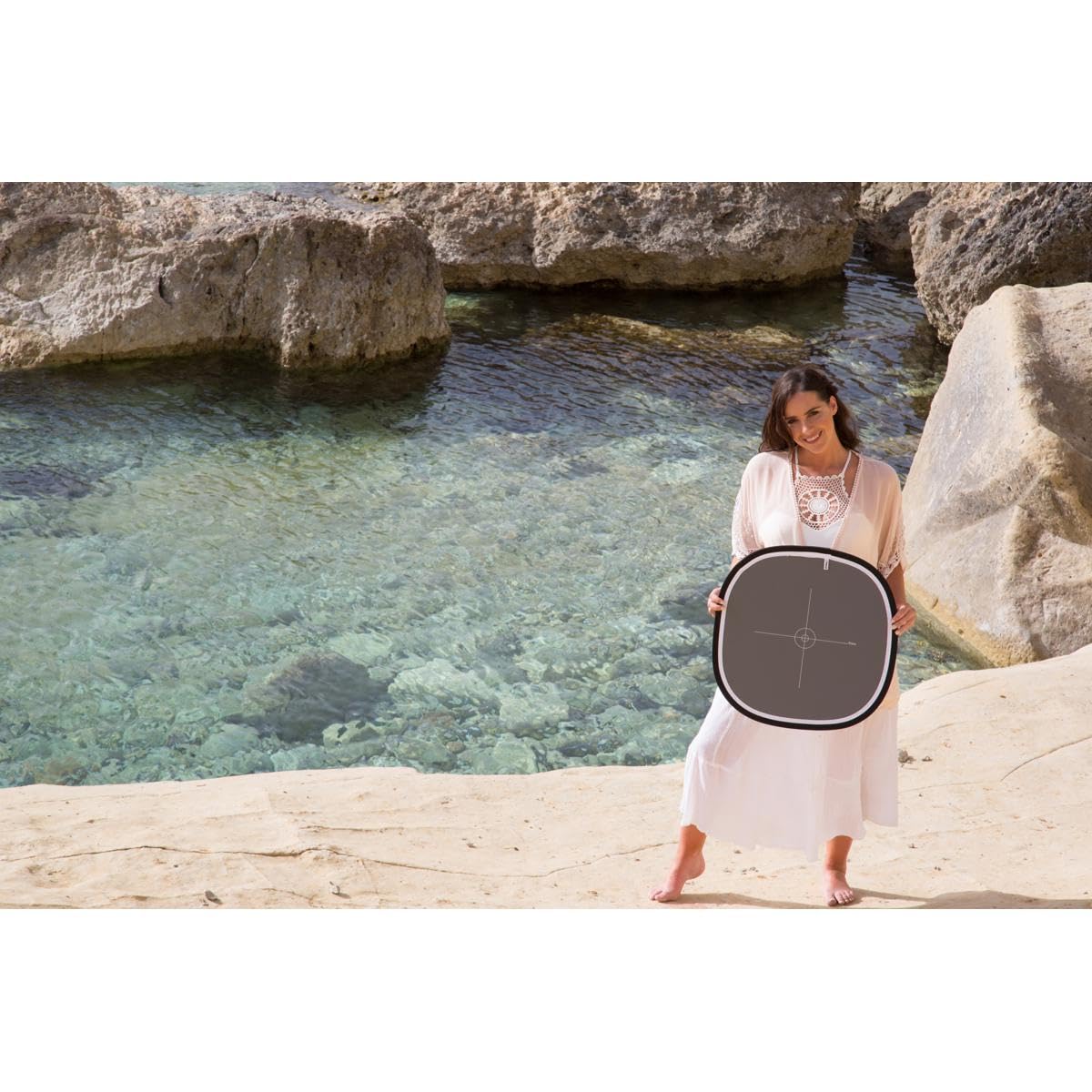 Manfrotto EzyBalance - Carta de 50 cm, 18%, Gris Neutro/Blanco