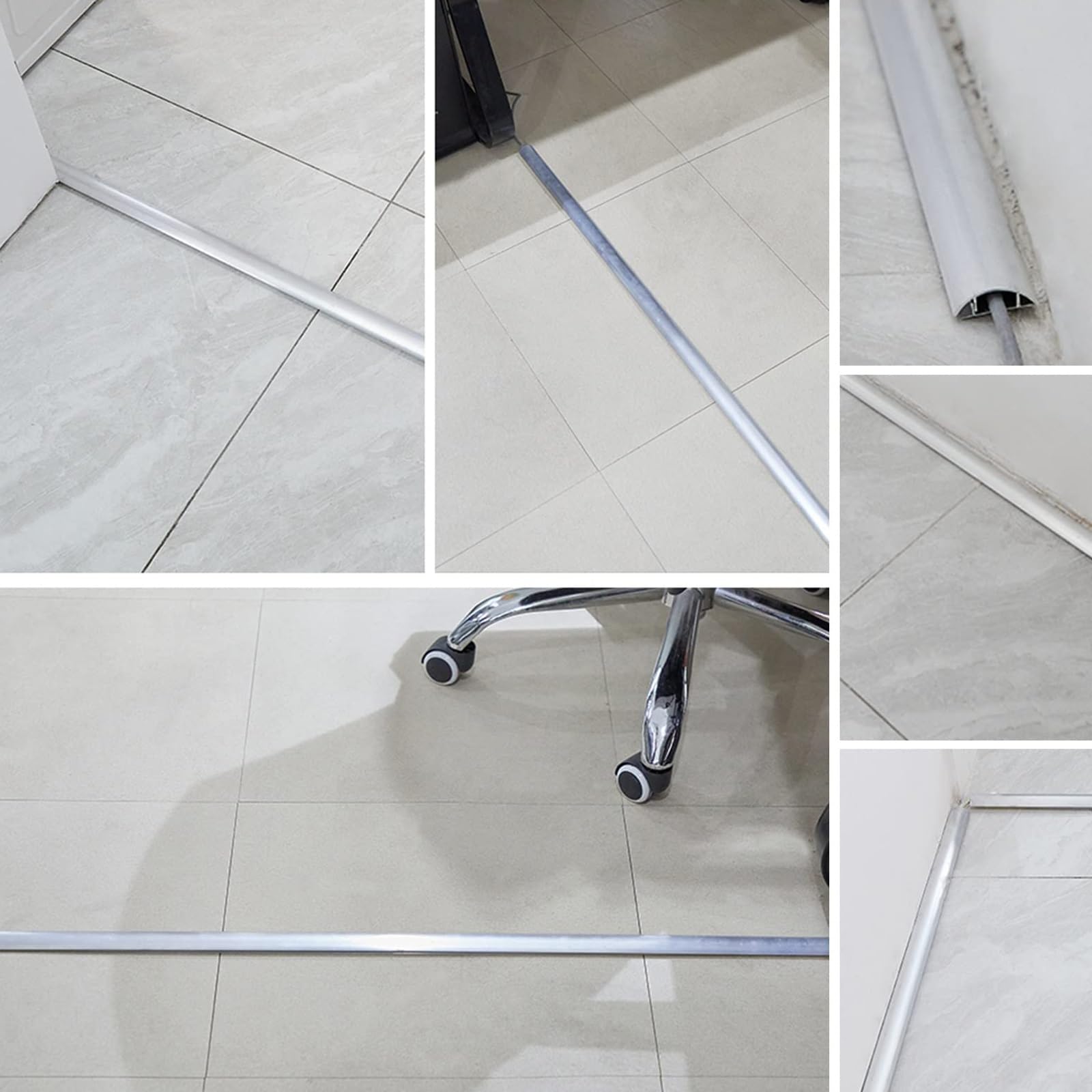 calpestabile passacavi Copertura Autoadesiva Per Scanalatura Di Gestione, Coperchio Per Canalina Portacavi In ​​lega Di Alluminio, Larghezza 30, 40, 50 Mm,(D,L W H 120cm x 50mm x 14mm)
