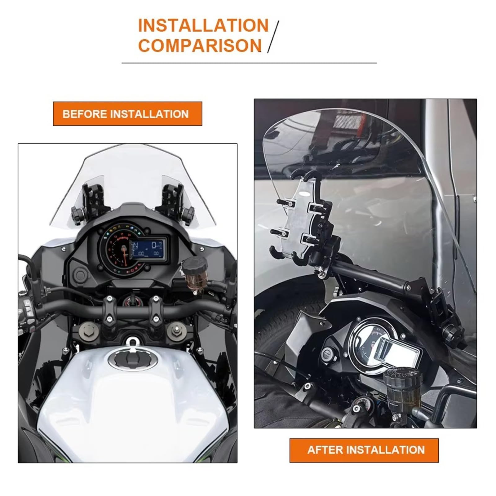 Soporte para teléfono de Motocicleta Soporte Navegación GPS para Motocicleta para Kawasaki para Versys para 1000 2019-2024 2025 Kit Montaje Teléfono Móvil Motocicleta Soporte Movil