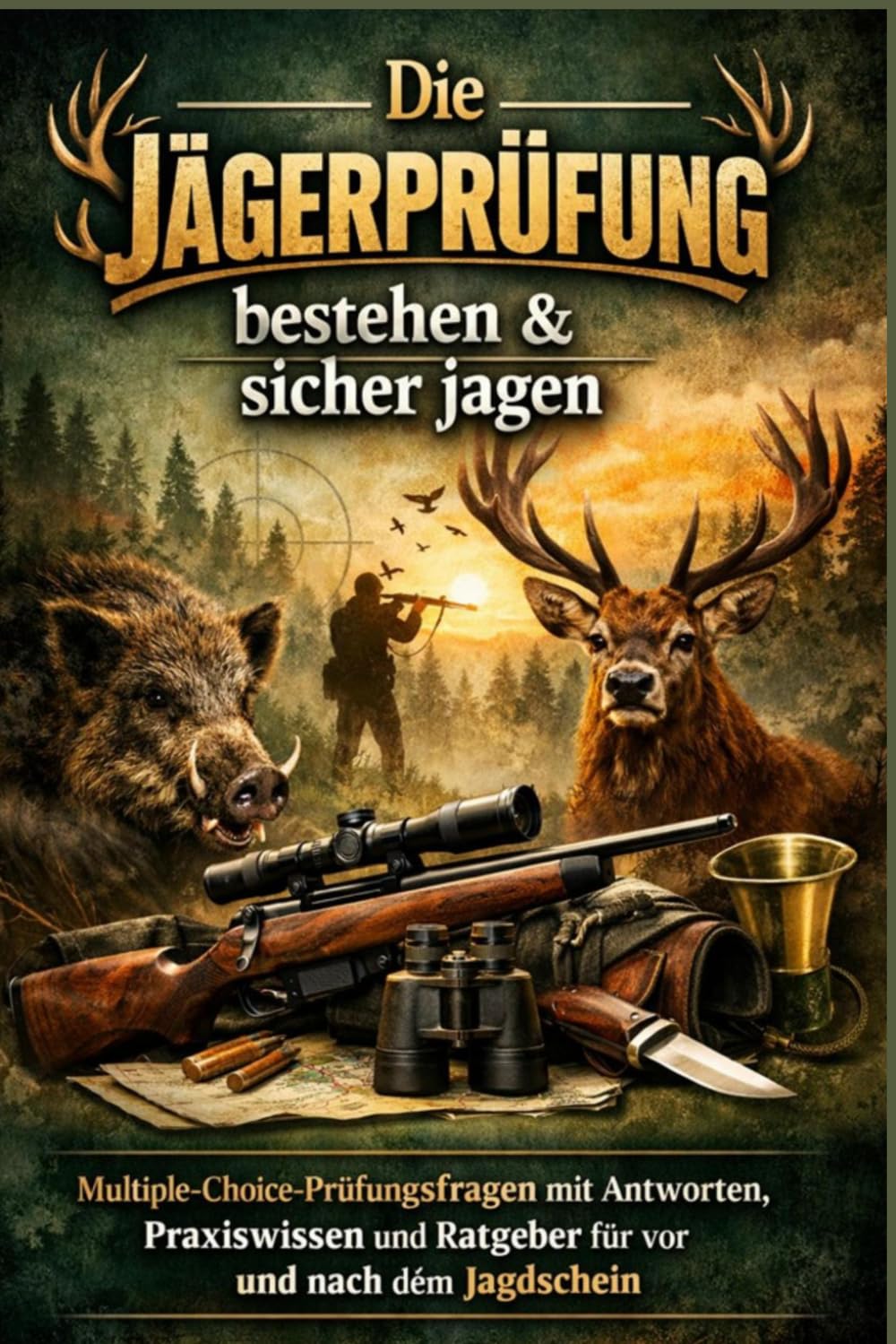 Die Jägerprüfung bestehen & sicher jagen: Multiple-Choice-Prüfungsfragen mit Antworten, Praxiswissen und Ratgeber für vor und nach dem Jagdschein