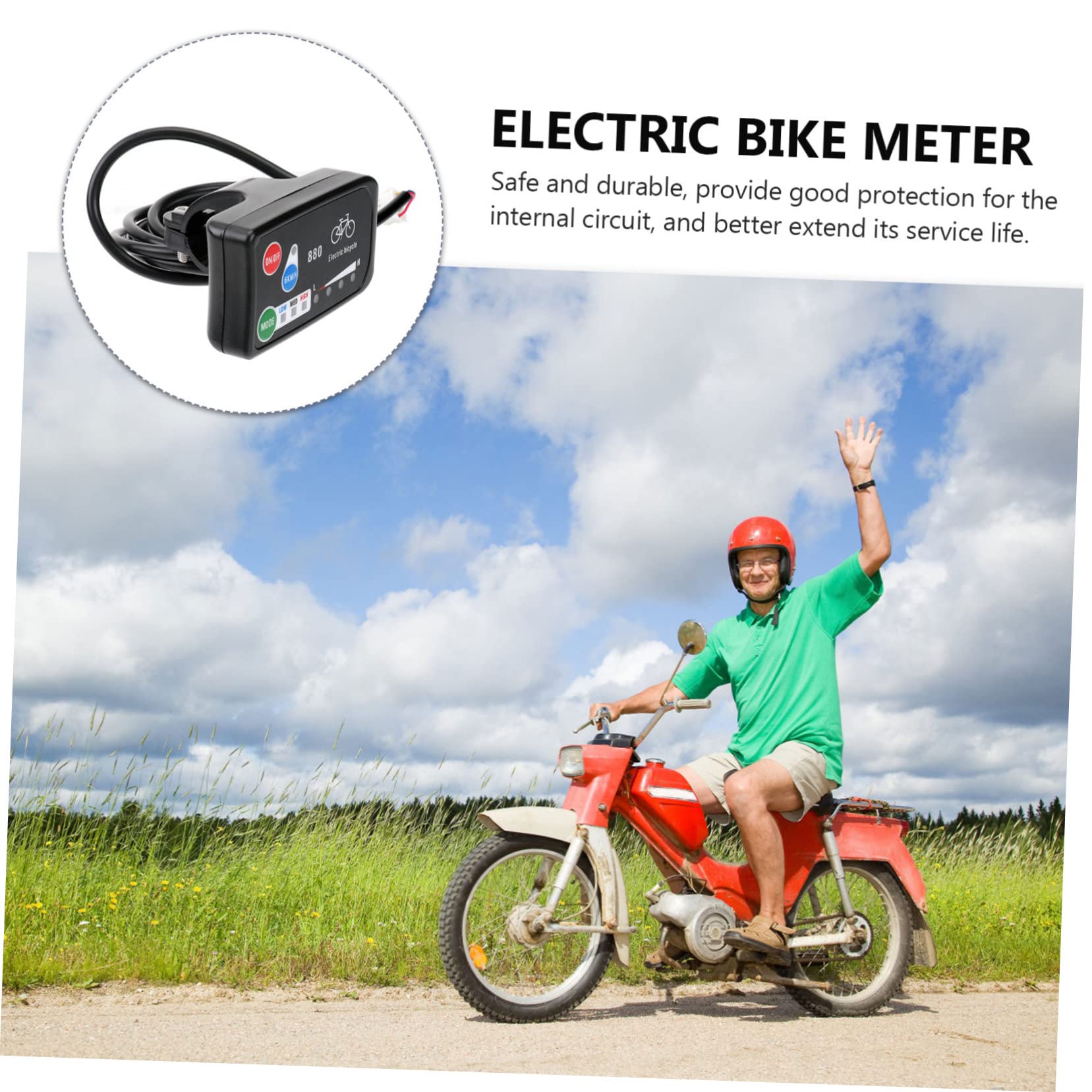 YARNOW 2pezzi Bike Display Panel Controller Per Biciclette Elettriche Facile Installare Resistente e Stabile Accessorio Per Mountain Bike