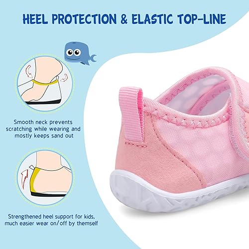 Miniatura 4 de LeIsfIt - Zapatos acuáticos tipo calcetines para niños y niñas, playa, transpirables, antideslizantes, dan la sensación de andar descalzo