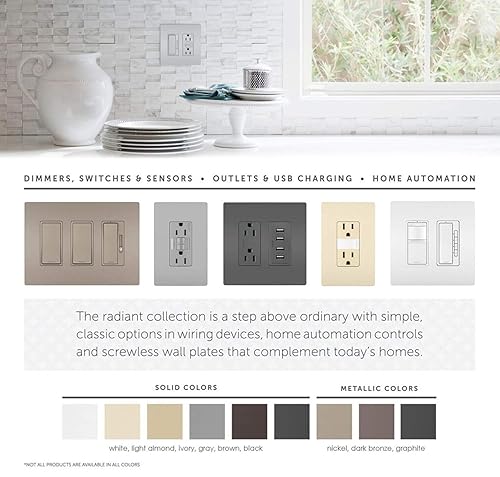 Miniatura 10 de Legrand - Pass &amp; Seymour - Interruptor de luz radiante de 4 vías, interruptor de luz de pared de 15 amperios con interruptor basculante, interruptor