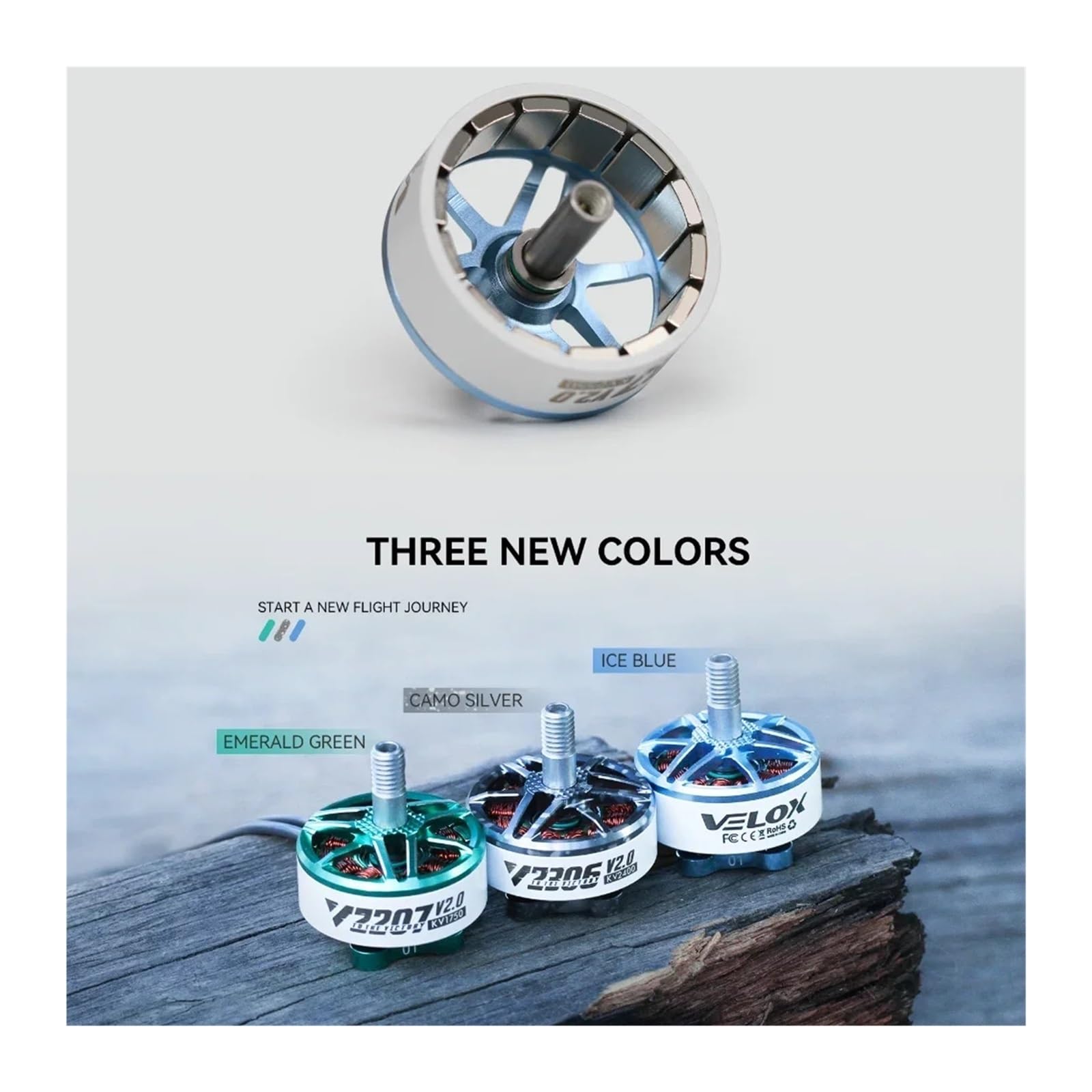 V2207 V2.0 5" FPV Racing Drone Motore 1750KV 1950KV 2550KV senza spazzole 4-6S