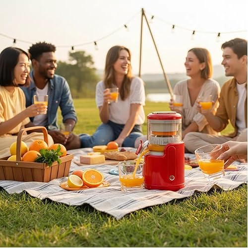 Miniatura 8 de Exprimidor eléctrico portátil de cítricos, exprimidor de naranja recargable portátil y exprimidor de limón con USB recargable, operación de un solo