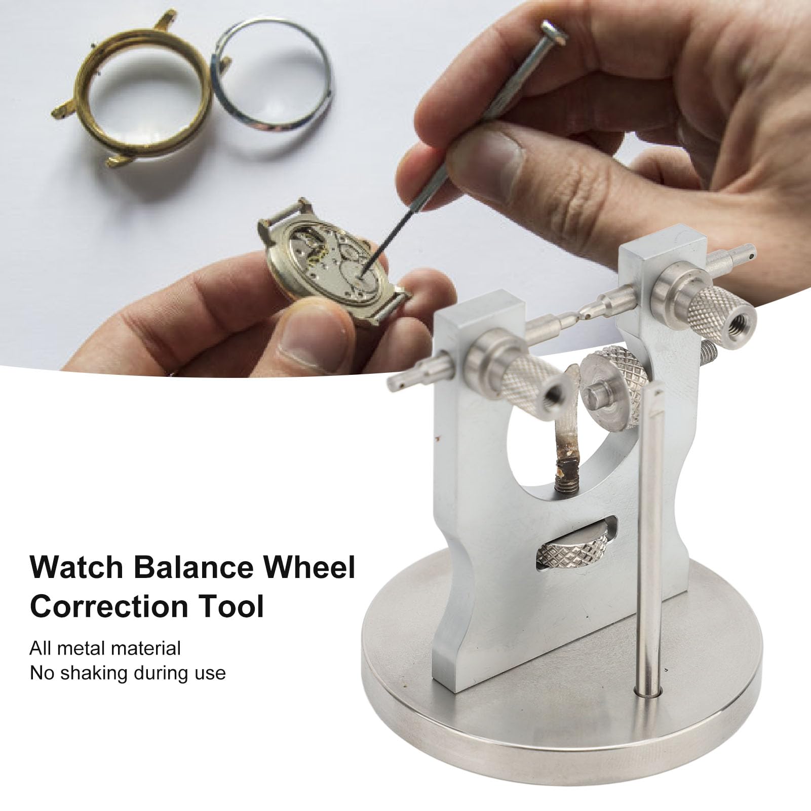 Yinhing Herramienta de Reparación de Rueda de Equilibrio de Reloj Herramienta de Calibración de Movimiento de Reloj Palanca de Equilibrio para Técnicos Reparadores de Relojeros con