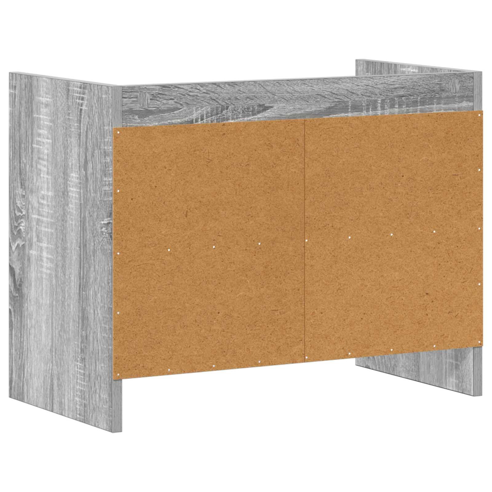 Mobile TV in legno grigio sonoma 60 x 33 x 47 cm, mobile basso con 2 ripiani e ampio spazio di archiviazione, facile da pulire, per soggiorno, gaming e home theatre