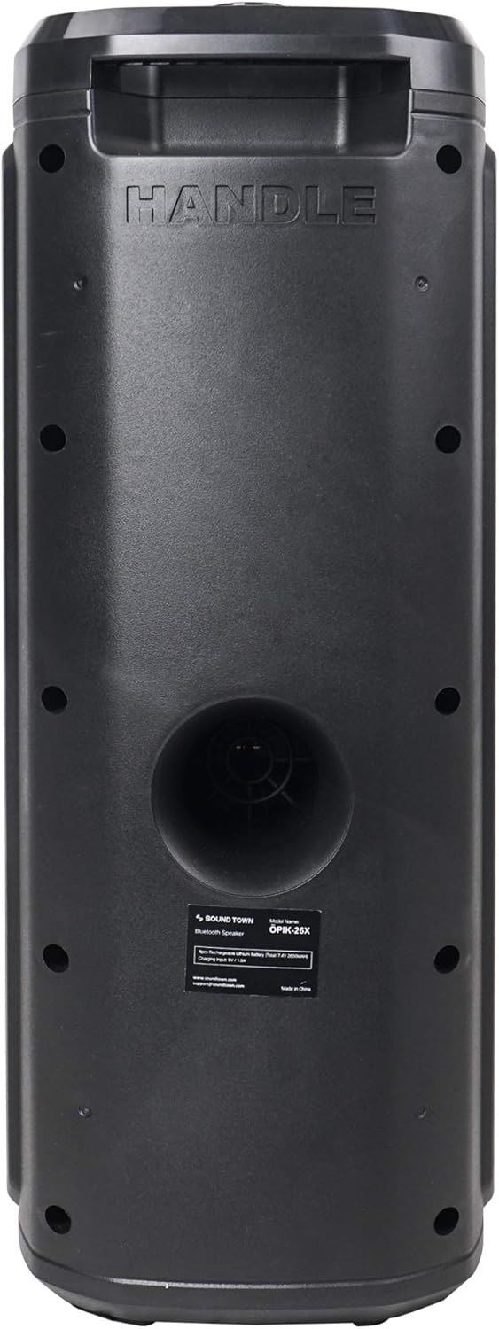 Frее Shірріng оƒƒеr Sound Town Dual 6.5” Portable PA Speaker with Built-in Rechargeable Battery, 1 Wired Mic, Bluetooth, USB, SD Card Reader, LED Light (OPIK-26X) Hоt Dеаlѕ Sound Town Dual 6.5” Portable PA Speaker with Built-in Rechargeable Battery, 1 Wired Mic, Bluetooth, USB, SD Card Reader, LED Light (OPIK-26X)