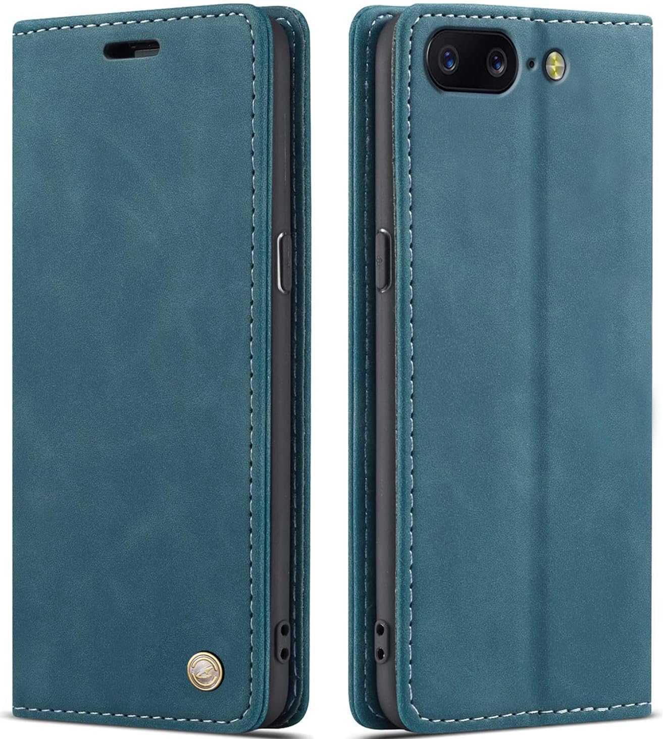 ClickCase for Oneplus 5 Sheepskin Series Faux Soft Leather Wallet Flip Case Kick Stand with Magnetic Closure Lightweight Slim Flip Cover for OnePlus 5 (Greenish Blue) (B07XXBV1L7) Amazon Price History, Amazon Price Tracker
