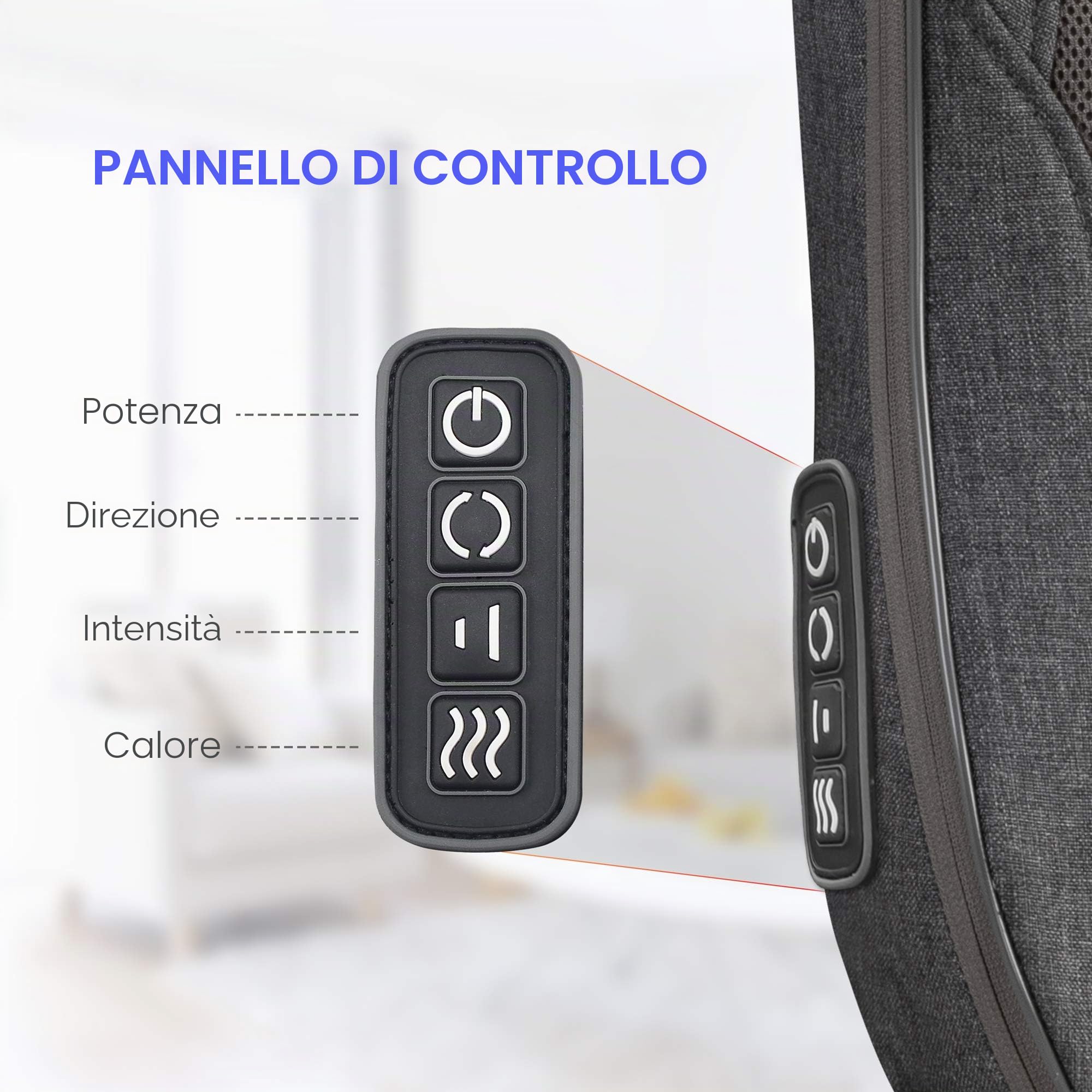 Comfier Shiatsu Massaggiatore Schiena con Calore, Cuscino Massaggiante Portatile, Regali Natale per Donne/Uomini, Sedile Massaggiante Regolabile, Sedia Massaggiante per Ufficio, Uso Domestico