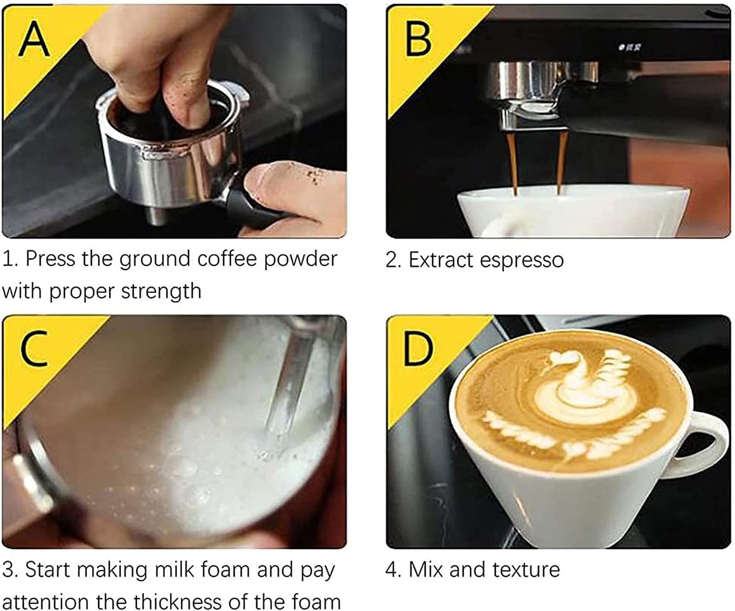 Coffee Machines 1.6L Electric Espresso Coffee Machine Coffee Grinder Traditional Pump Espresso Machine Automatic Espresso Machines, 20240312