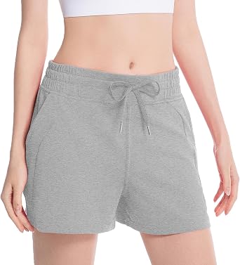Sweat Shorts for Women Casual SweatShorts Summer Comfy Athletic Workout Beach Lounge Shorts with Pockets