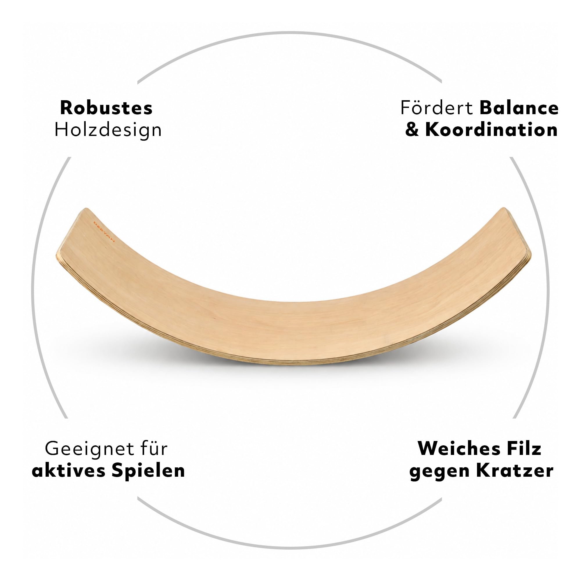 Deryan Balance Board Aus Holz Für Kinder