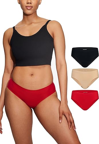 Miniatura 7 de Ropa interior de bikini sin costuras para mujer a prueba de fugas 2.0, bragas de período con capacidad para 4 tampones, ropa interior a prueba de