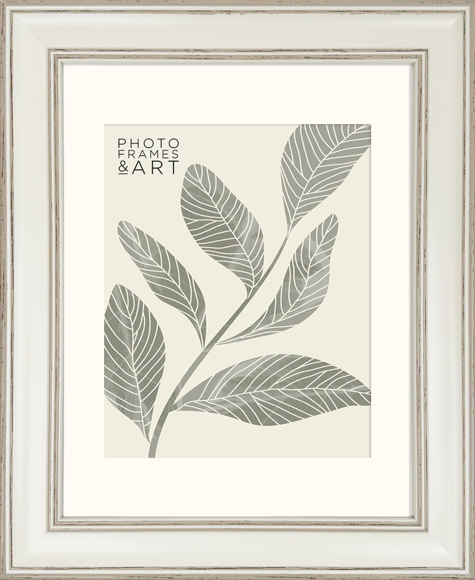 pf+a REAL GLASS Cream 14x11 For 10x8 Picture Frame With Mount - 14x11 Photo Frames - Portrait & Landscape Wall Mounting