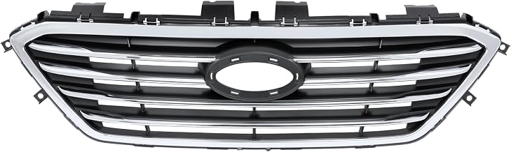 ALMULOO Front Upper Grill Compatible with 2015-2017 Hyundai Sonata Plastic(ABS) Chrome Grille Replacement for 86350-C2000 HY1200174