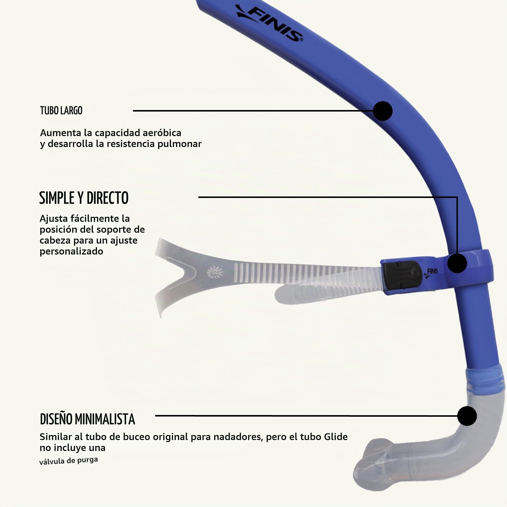 Finis Glide Tubo de respiración para natación, Unisex Adulto
