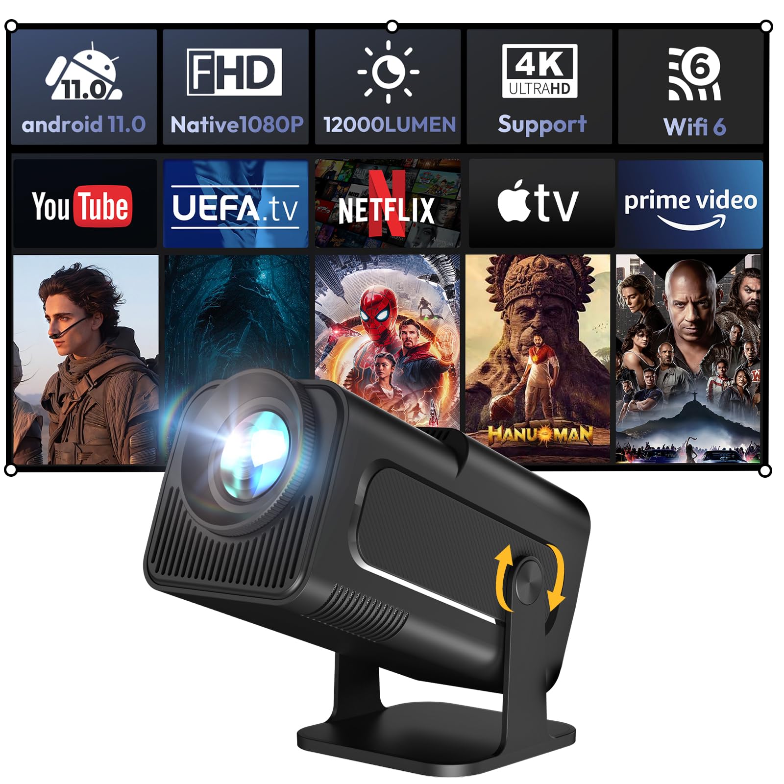 XGODY Gimbal5 Smart Mini-projector