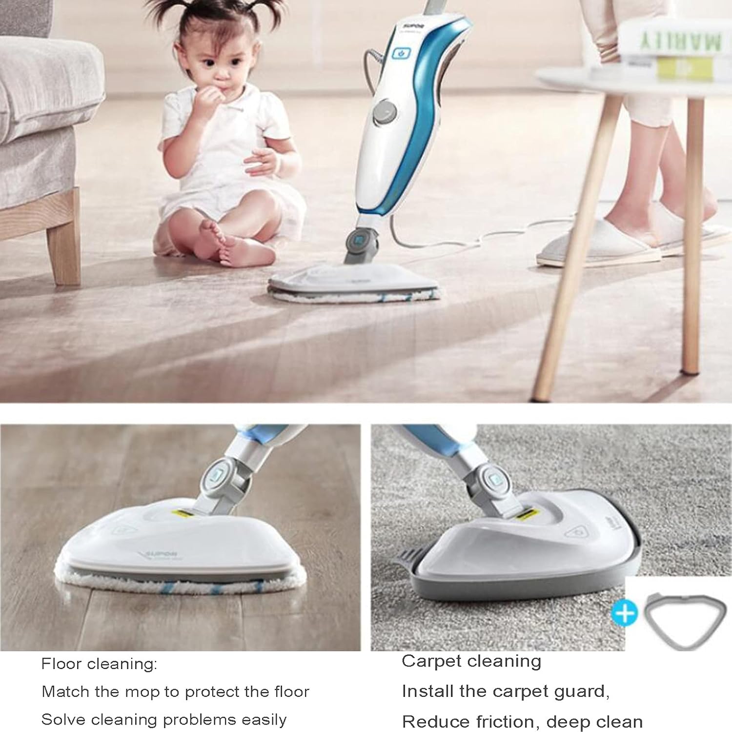 ☆スチームクリーナー高温掃除機 カーベッド 450mL水拭きモップ 新登場