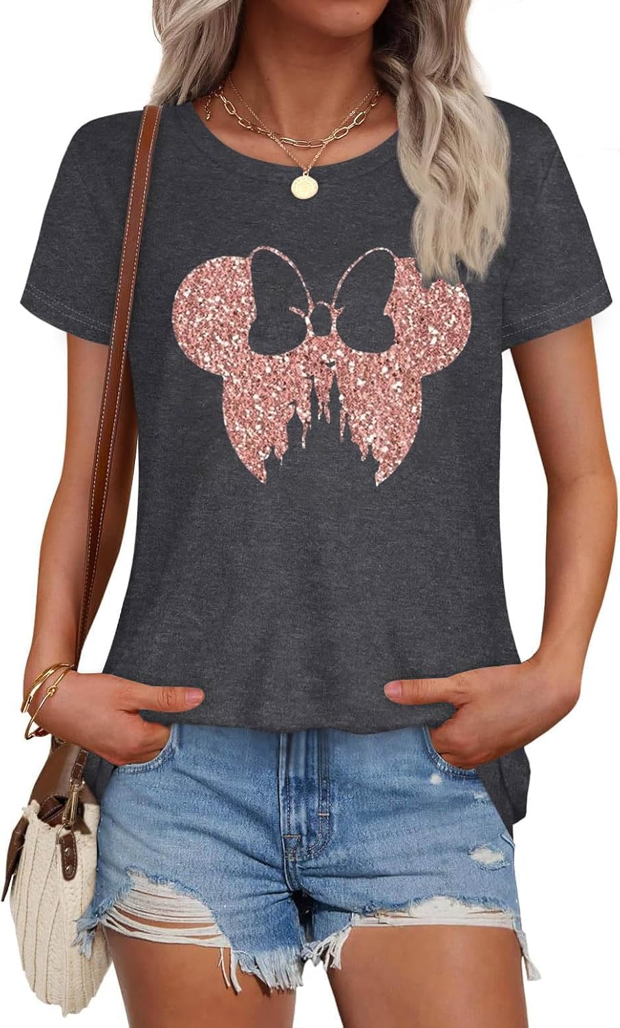 Magic Shirts for Women Cute Castle Graphic Vacation Tops - Image 2
