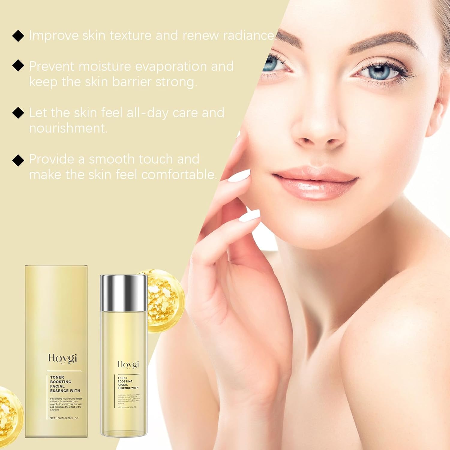 Toner for Face, Hydrating Face Toner with Propolis Extract & Hyaluronic Acid, Nourishing & Soothing, Skin Care for Radiant Glass Skin, 3.38 Fl. Oz - Image 9