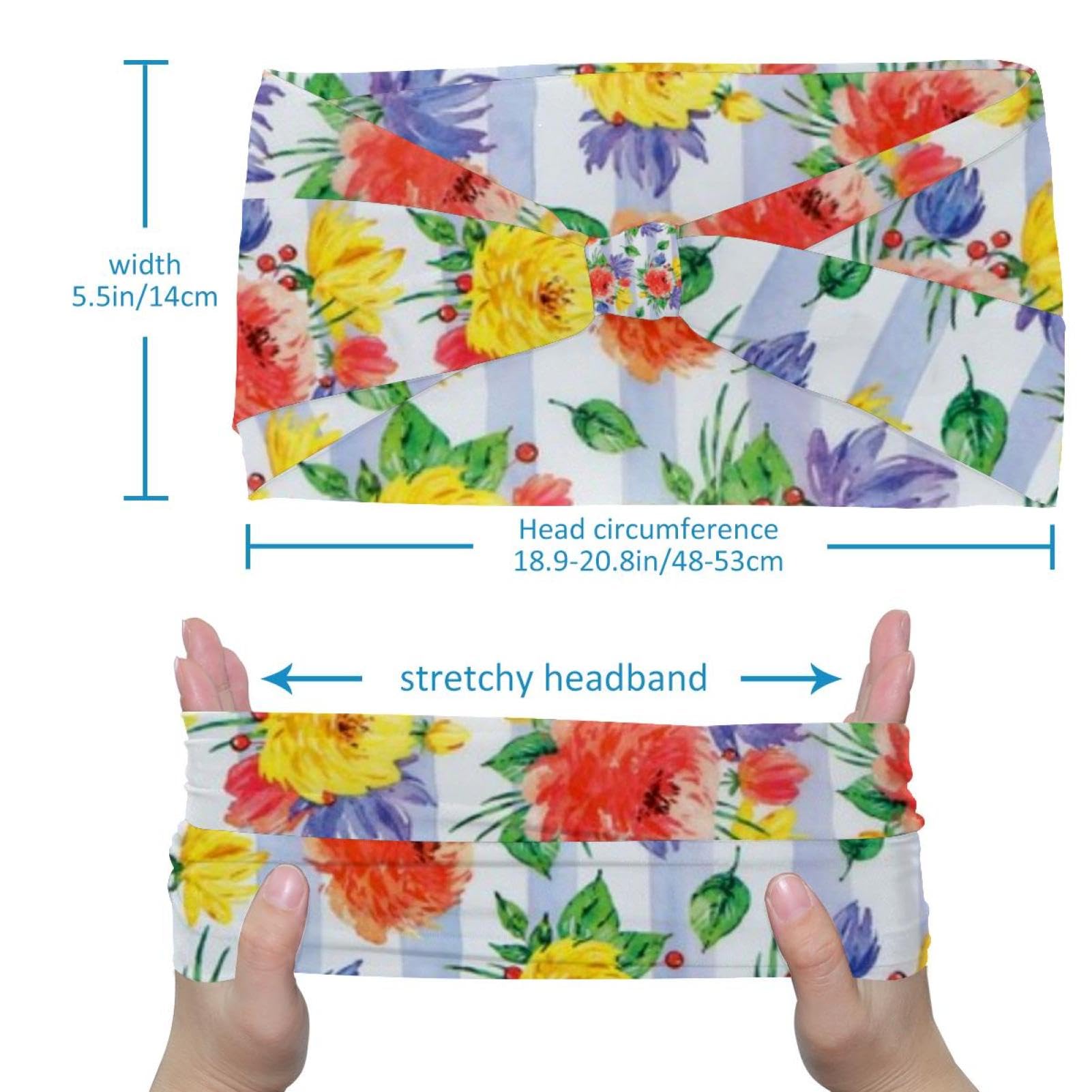 Lot de 6 bandeaux antidérapants en forme d'écailles de poisson pour femme, bandeau élastique large pour cheveux, yoga, sueur, sport, entraînement