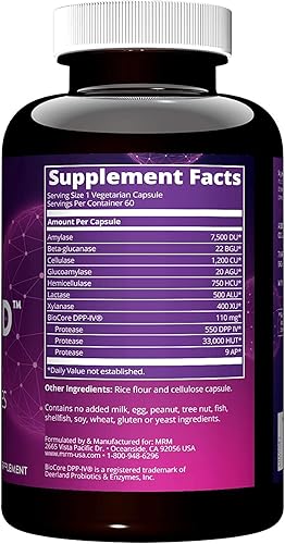 Miniatura 2 de MRM Nutrition Gluten-Aid  Enzimas digestivas  Digestión de gluten  lácteos  BIOCORE DPP-IV  Sin gluten  60 porciones