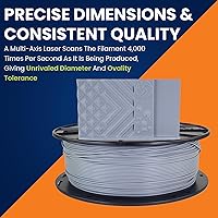 Vista 16 de 3D-Fuel 3D Filamento Pro PLA+ Negro Medianoche de Alta Temperatura y Resistente, 1.75mm, 1 kg +/- 0.02mm de Tolerancia, Fabricado en EE.UU., Fácil