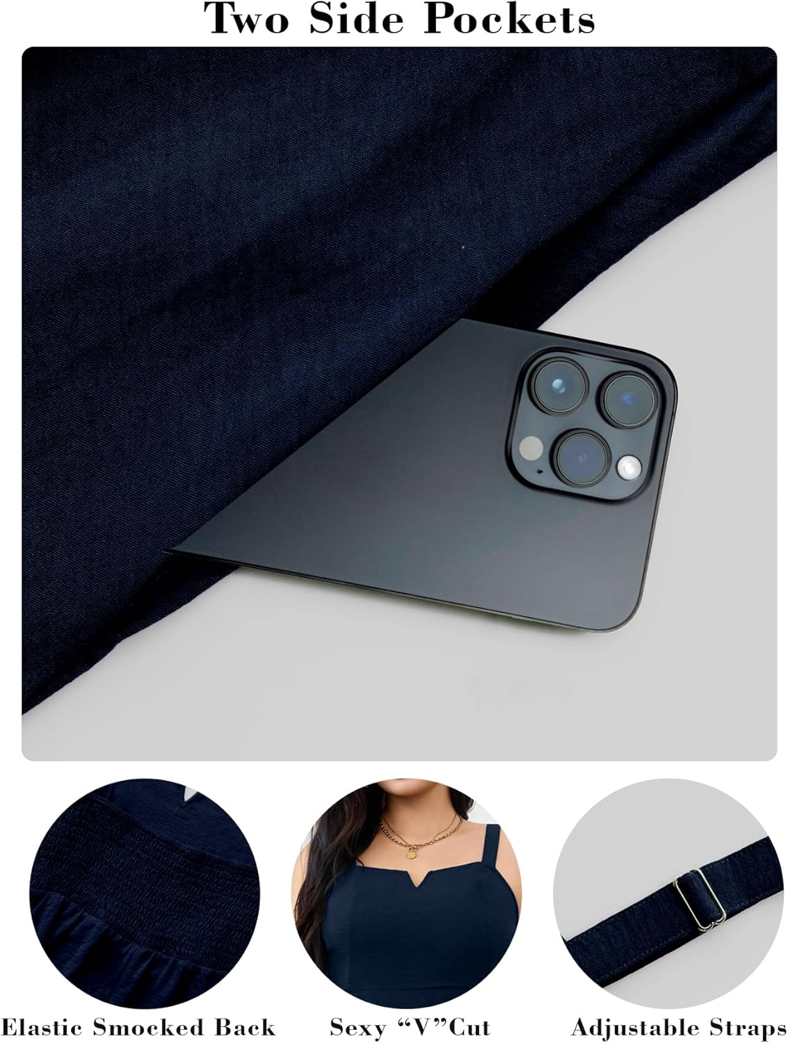 RWJ Women's Plus Size Dresses with Pockets V-Neck Sleeveless Maxi Dress for Wedding Guest Dress Formal Cocktail - Image 5