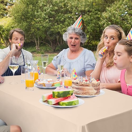 Miniatura 7 de 3 Pcs Rectangle Tablecloth Waterproof Washable Polyester Table Cloth Stain and Wrinkle Resistant Fabric Table Cover for Party Dining Table Decor,