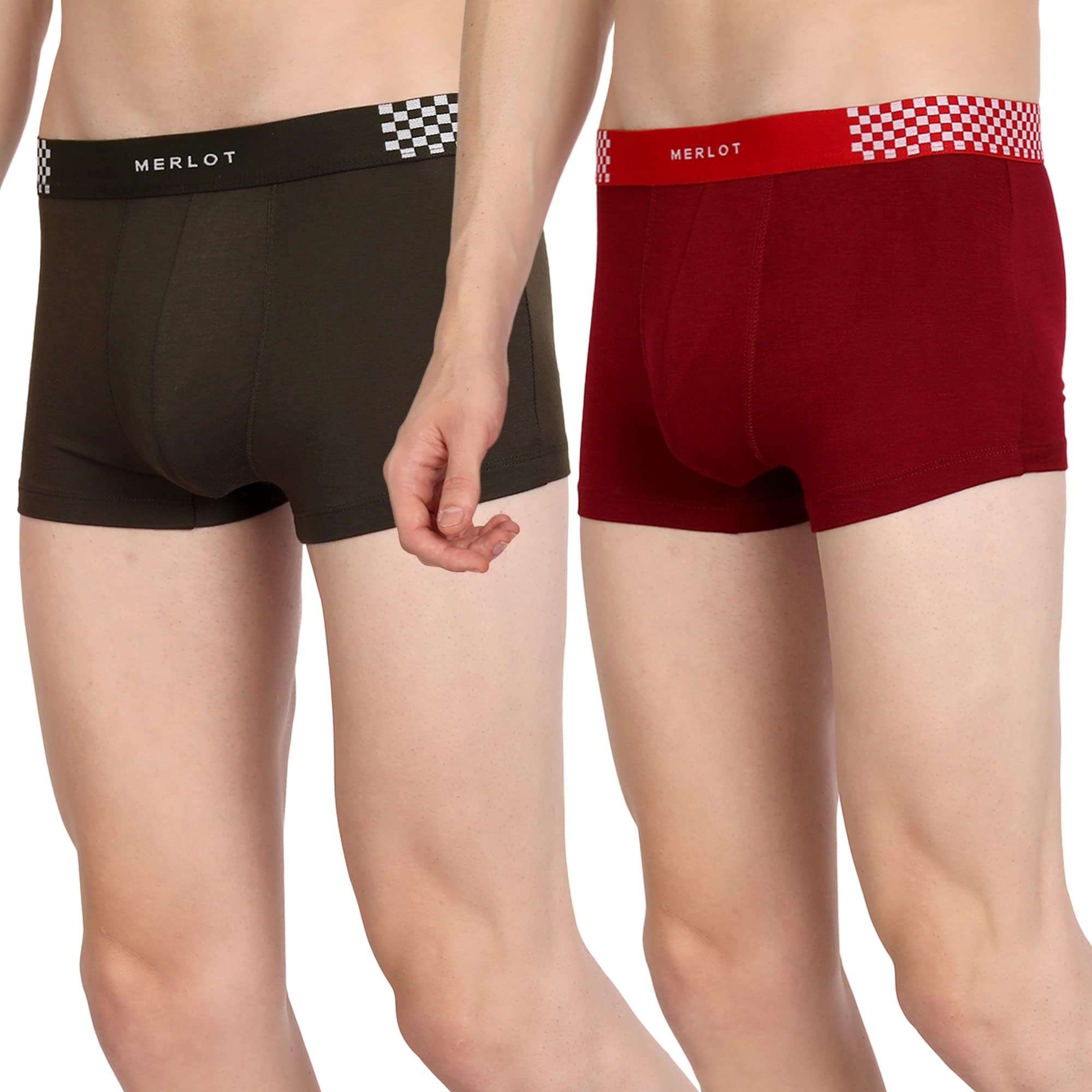 merlot Men’s Premium Bamboo Cotton Trunks | Breathable Sweat-Absorbing Underwear | Anti-Bacterial Fabric with Ultra-Soft Stretchable Waistband | All-Day Comfort Men’s Innerwear-picture-33