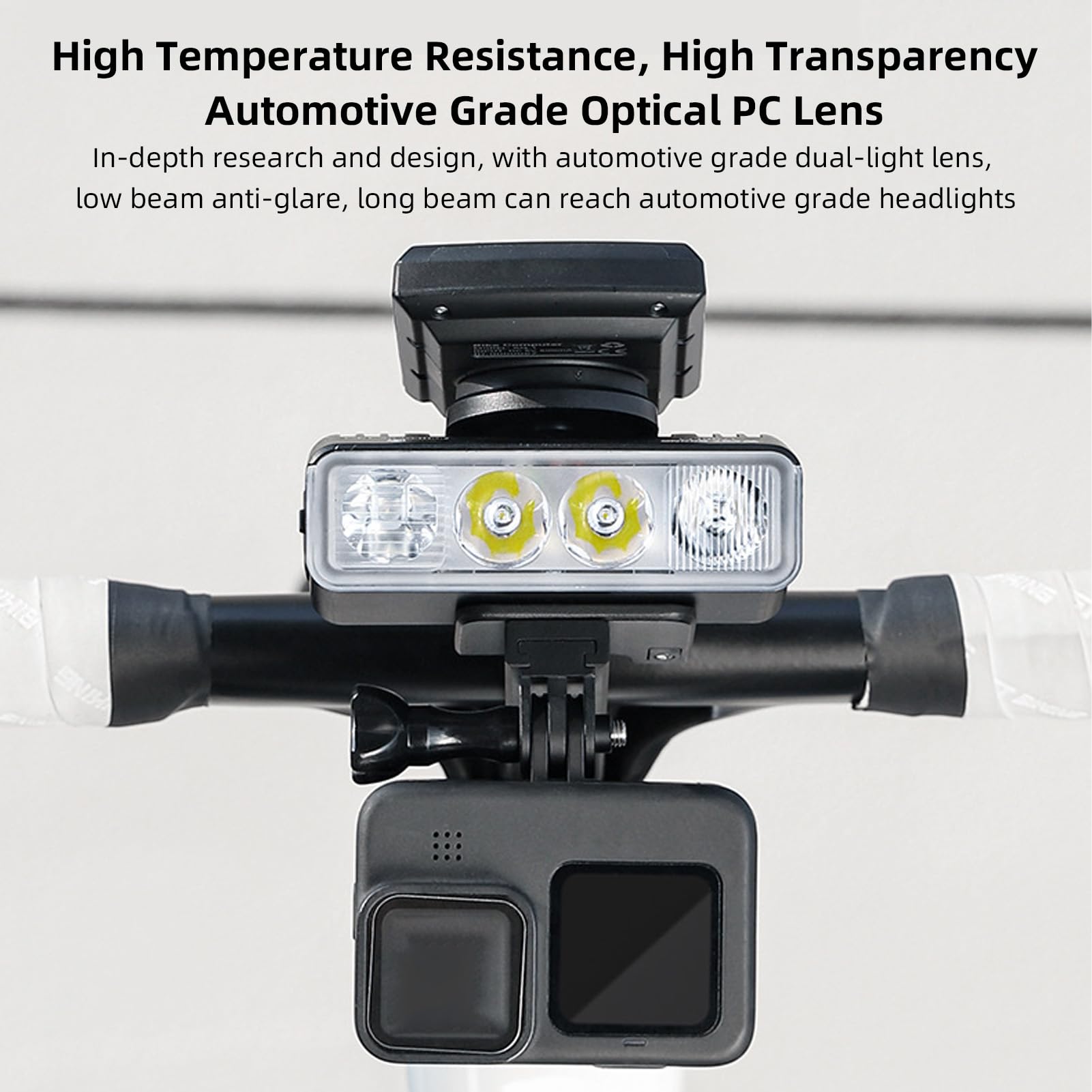 Luces de Bicicleta Recargables 1700LM Luces LED Superbrillantes para Bicicleta Antideslumbrantes Faros Delanteros para de Noche, Carretera, Montaña, Ciudad, Tipo Manillar, Aleación Aluminio,
