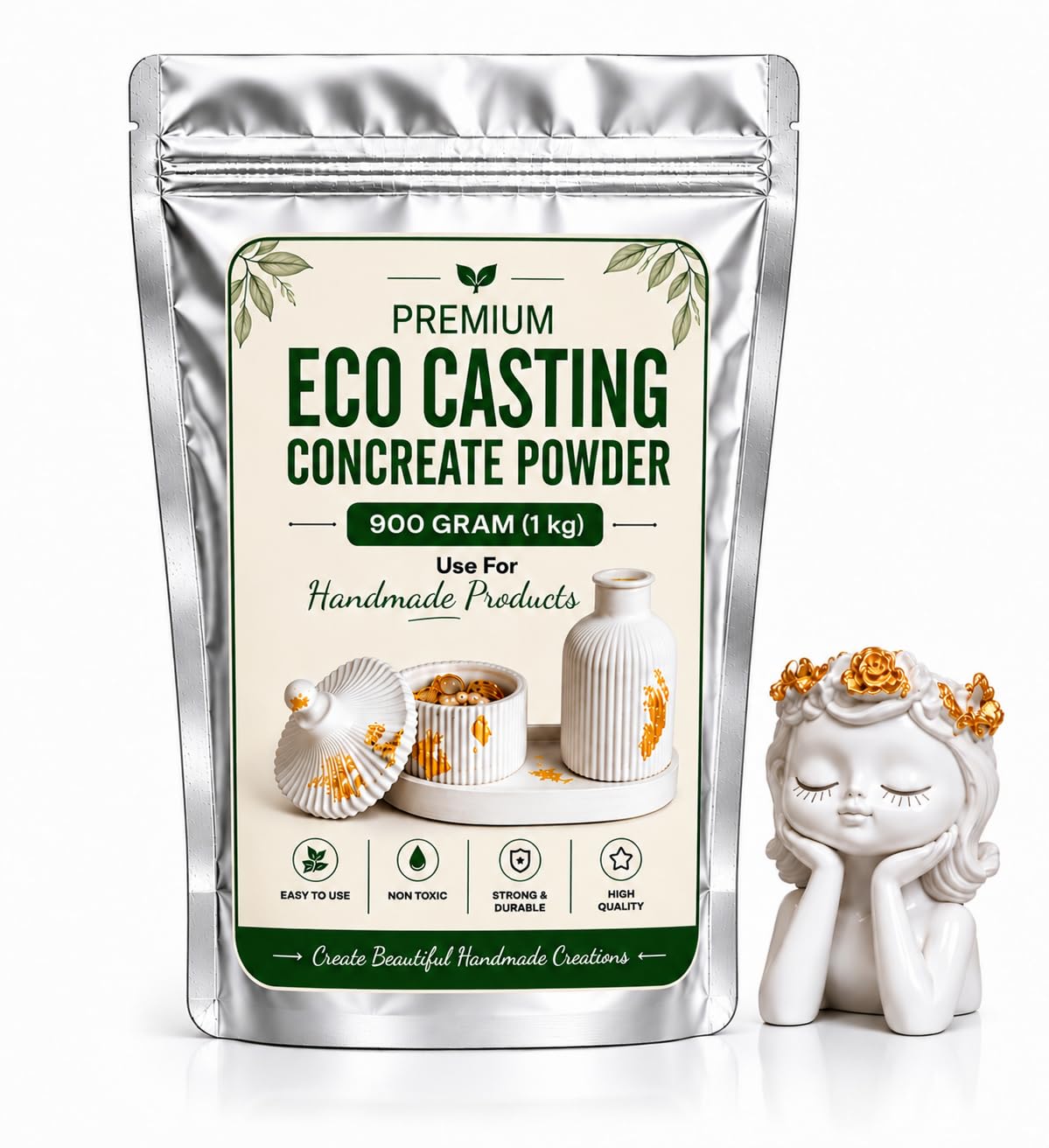 Eco Concrete Casting Powder 1kg for Molds and Craft Projects | fine texture-image-8