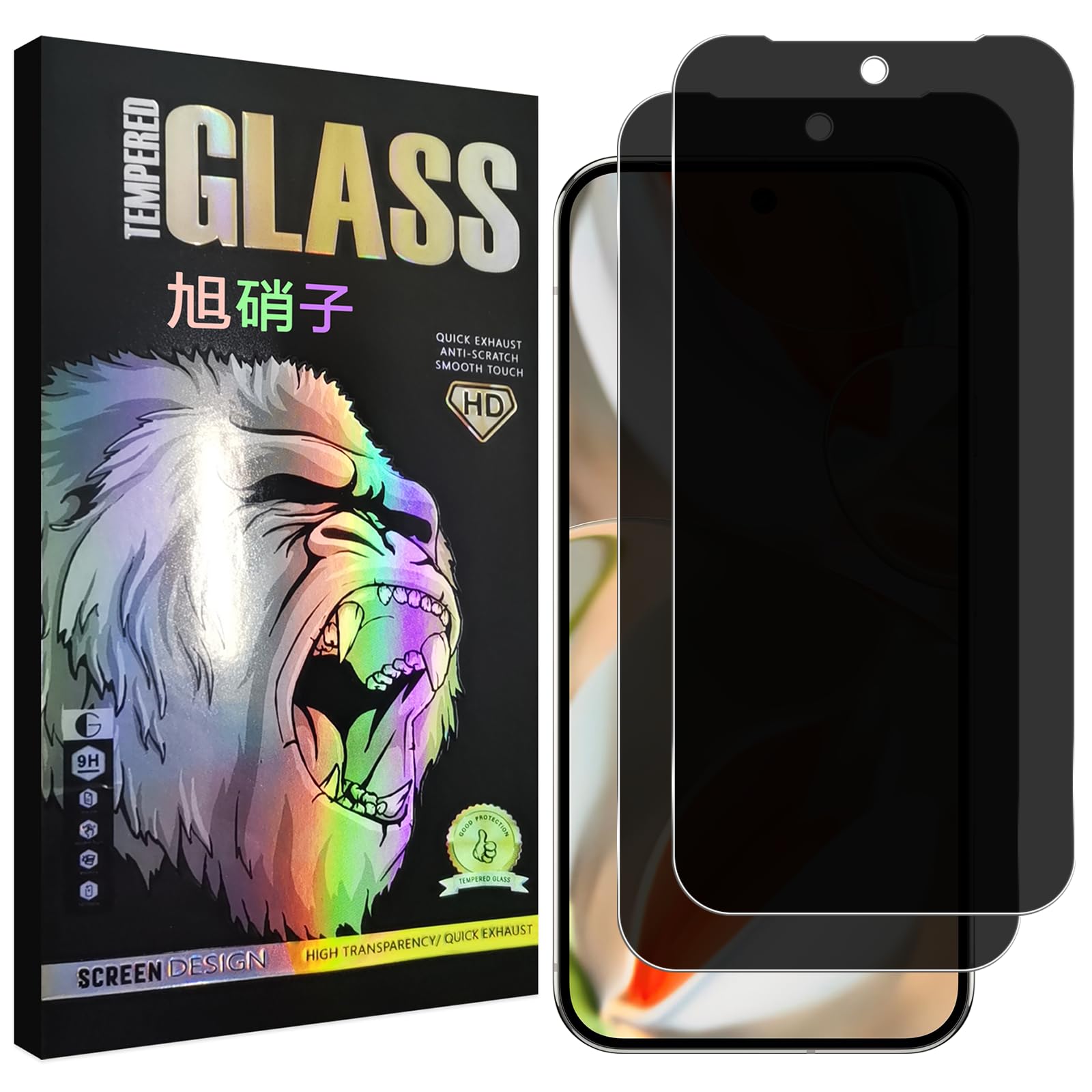 【2枚セット-AGC旭硝子 - 高 品質 】 対応 Google Pixel 10 Pro XL ガラスフイルム 覗き見防止 pixel10proxl フイルム のぞき見防止 ピクセル 10 プロ XL 液晶 保護フィルム のぞき見 グーグルピクセル10 proxl プライバシーフィルム 強化ガラス さらさら ケース 【 日本旭硝子素材採用 硬度9H 耐衝撃 飛散防止 超薄 厚さ0.26mm 気泡ゼロ 3D Touch対応 高感度 撥油性 指紋防止 超耐久 ラウンドエッジ加工 】 TZ-PI10PXFK2