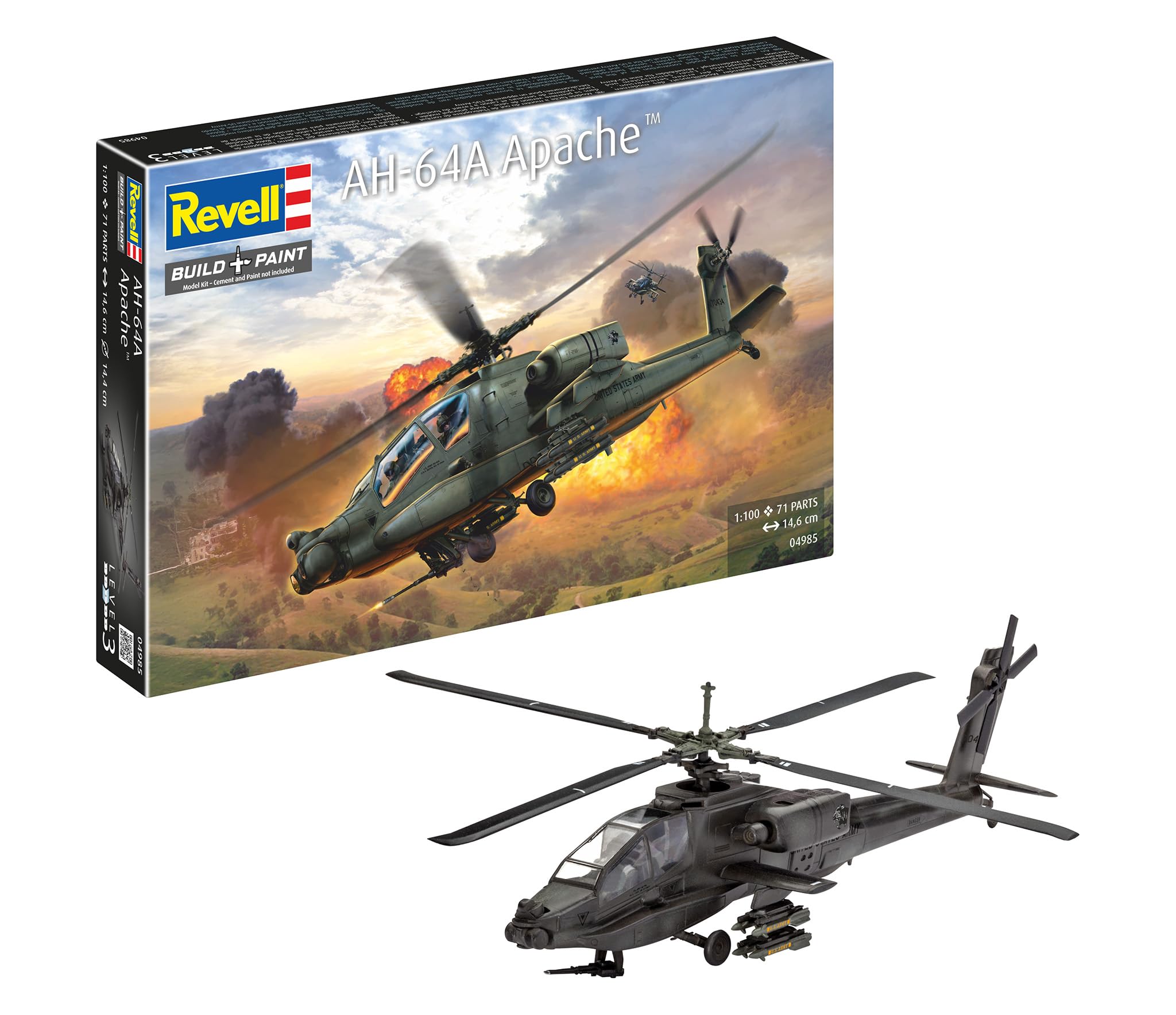 Amazon | ドイツレベル 1/100 アメリカ陸軍 AH-64A アパッチ
