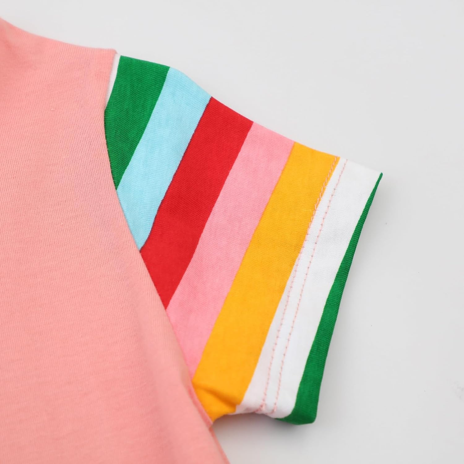 FreeLu Toddler Girls Striped Summer Dress Cartoon Appliques Dresses Girls Cotton Casual Clothing 2-7Y - Image 6