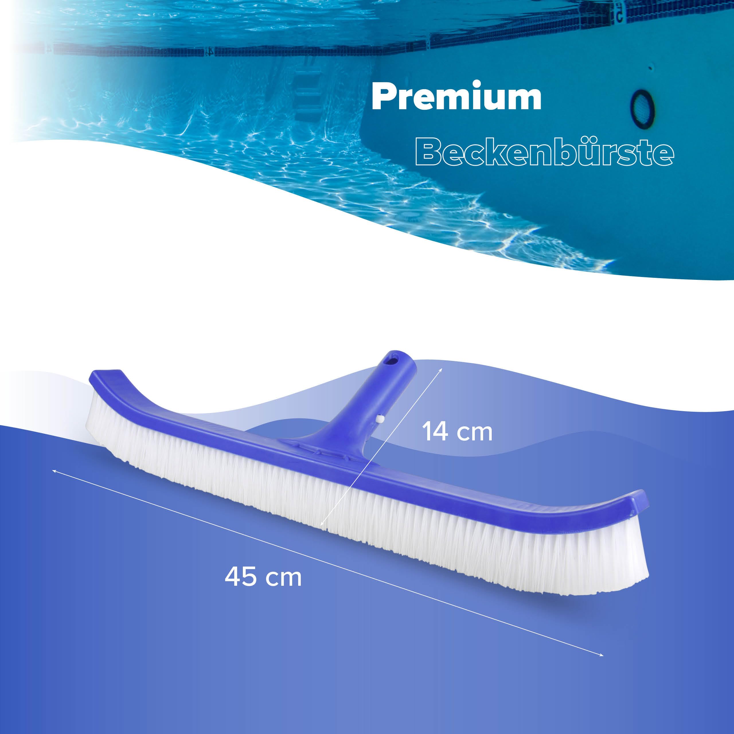 BAYZID Pool Zubehör Set Premium 5 in 1 – Komplettset für Poolreinigung mit Bodensauger, Kescher, Bürste & Thermometer – Pool Reinigungsset kompatibel mit Teleskopstange