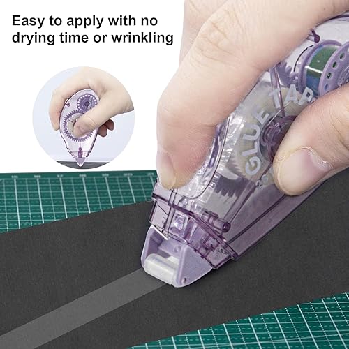 Miniatura 3 de Cinta adhesiva para álbumes de recortes, 4 unidades, rodillo de cinta de doble cara para manualidades, cinta de 26 pies x 0.31 pulgadas, suministros