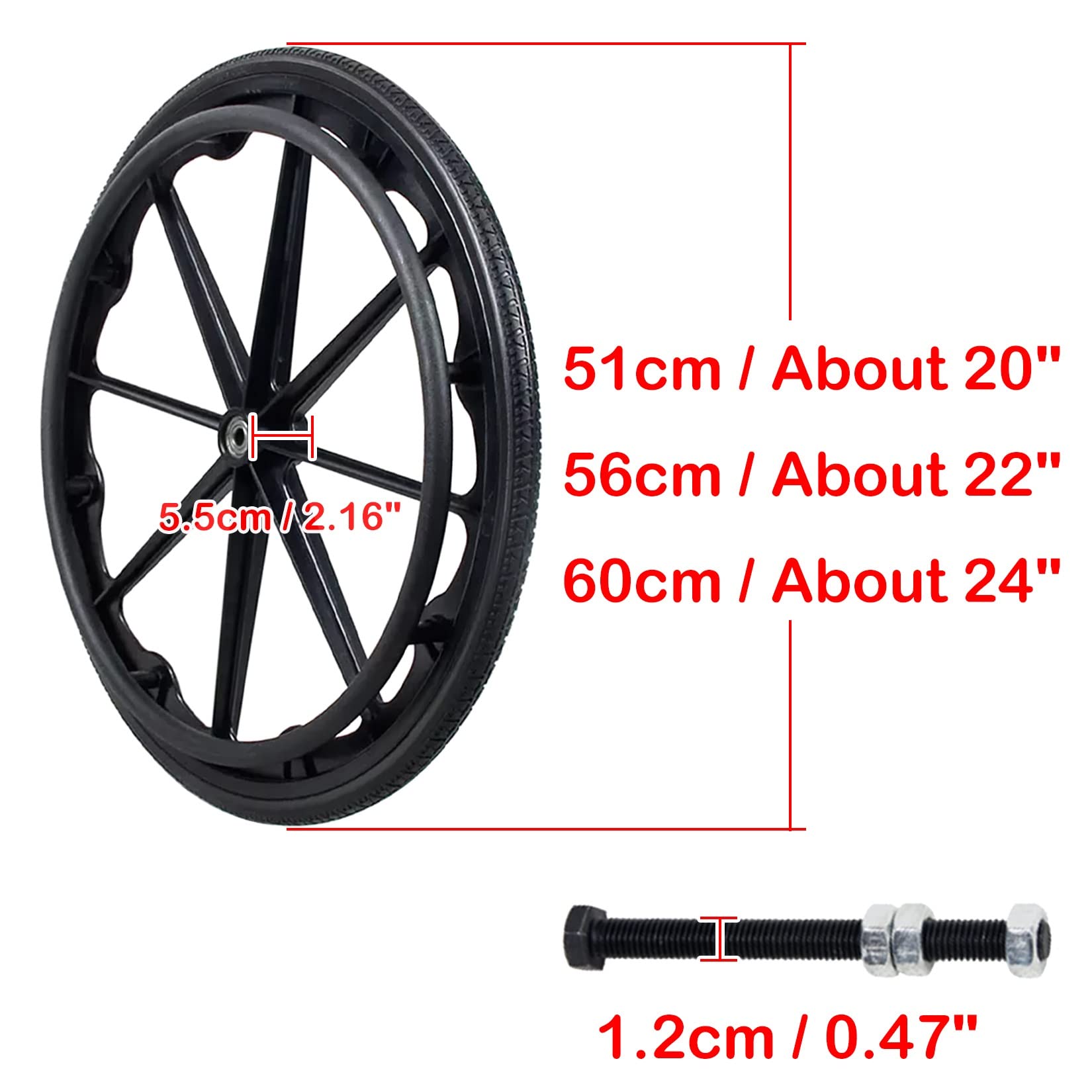 MBL Front Caster Wheelchair Wheels. 3