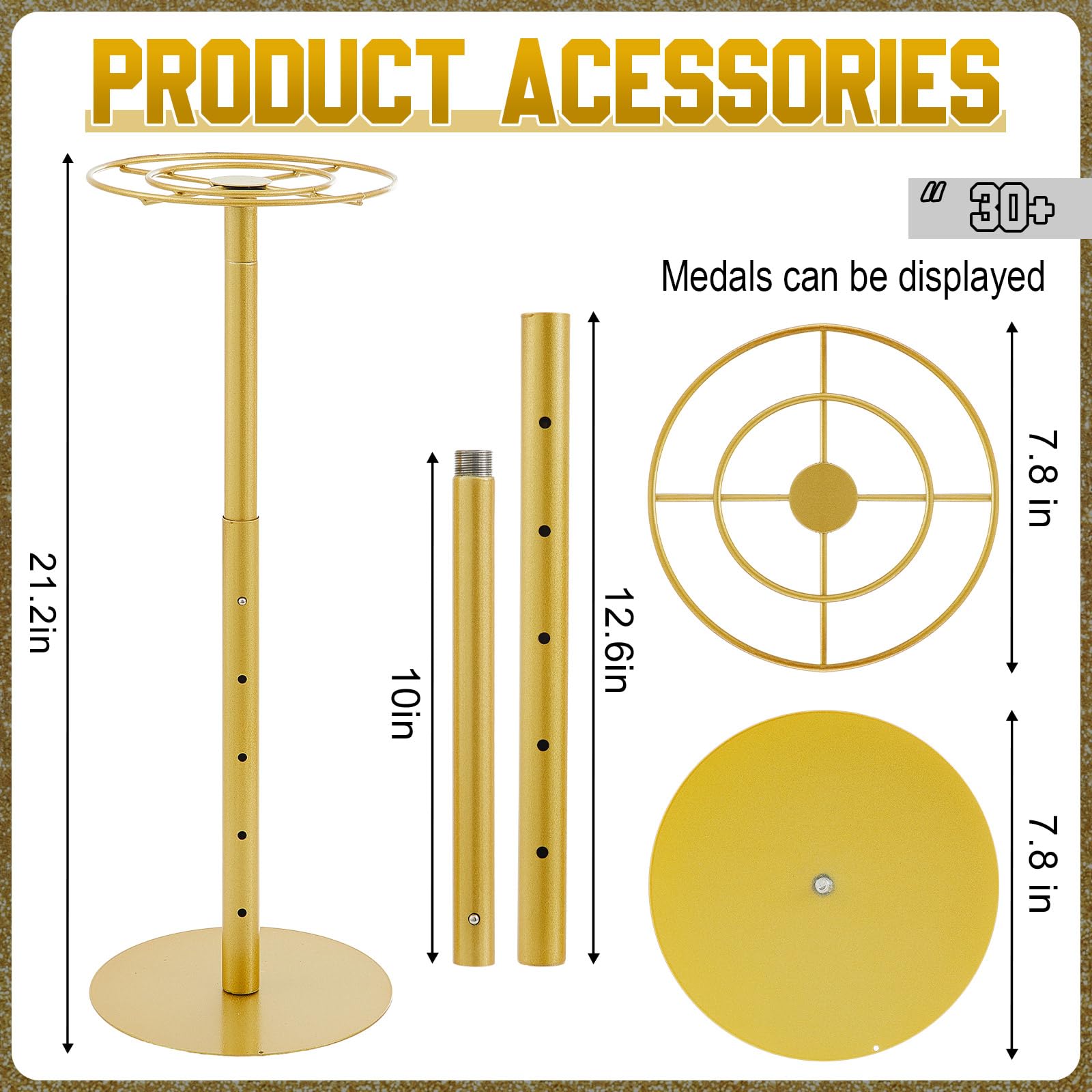 Shimeyao Race Bib And Medal Display Hanger, Metal Rack Holder Wall Mounted Award Rack For - View #5